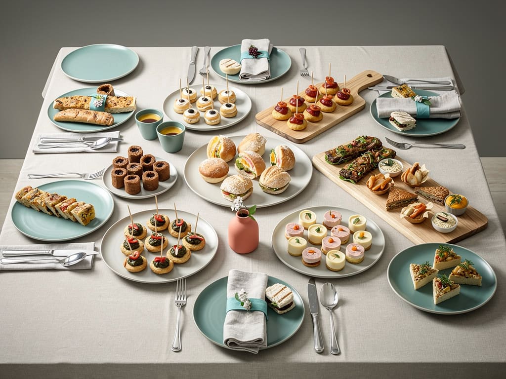 Piatti da catering a domicilio con finger food, brunch e dessert